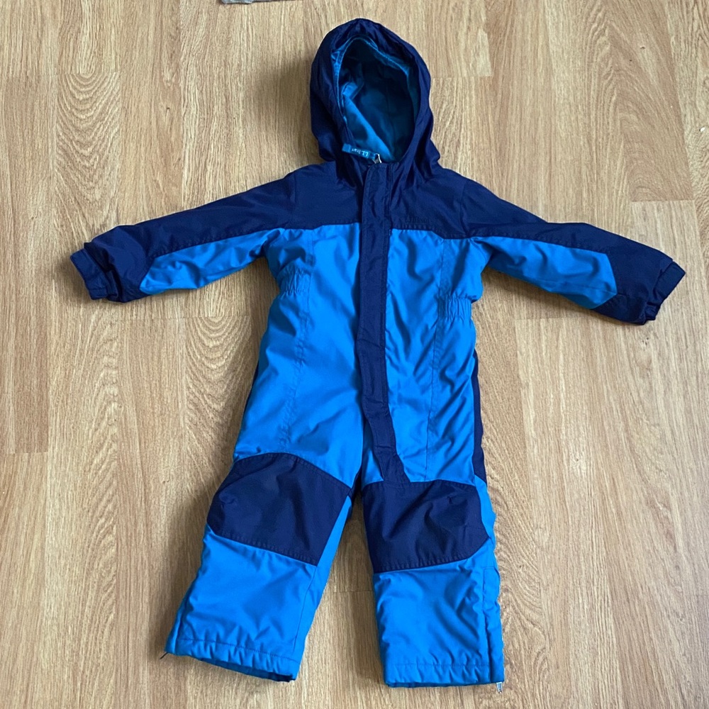 L.L.Bean Two-Tone Turquoise and Navy Toddler Snowsuit - 2T